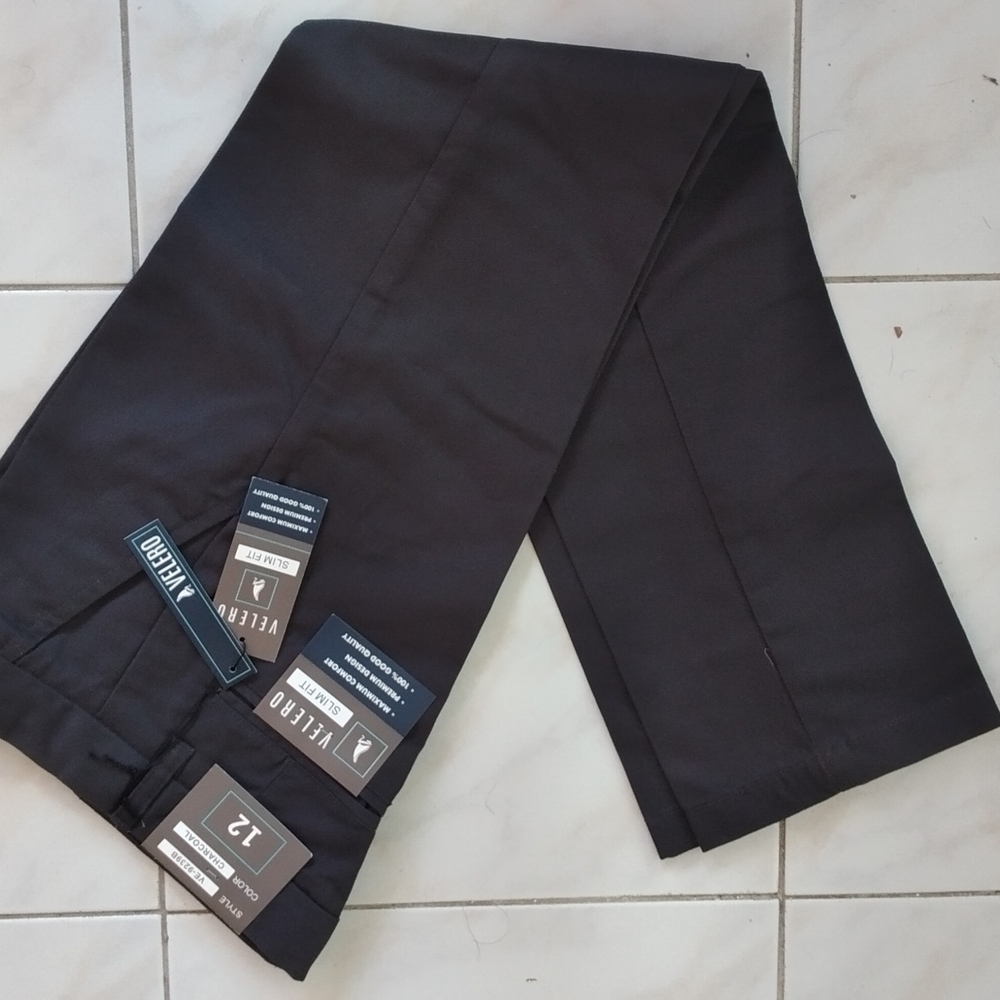 Kids Black Casual Trousers